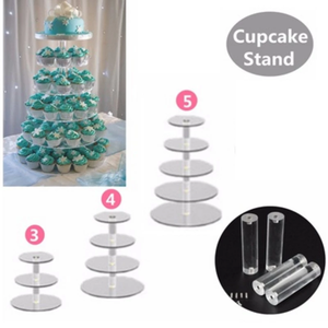 Acrylic Round Wedding Cupcake <strong>Stands</strong> Display Racks <strong>Cake</strong> <strong>Stand</strong> for Party - Product Image 5