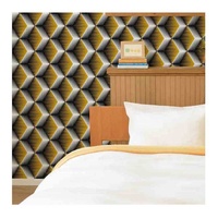 Revêtement mural 3D en PVC gaufré imperméable de haute qualité Blue Wave Modern Catalogue China Supplier Living Room Wallpaper