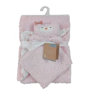 Soft Plush Baby <strong>Blankets</strong> Unisex with Towel Toy Pattern <strong>Double</strong> <strong>Layer</strong> Bed Throws Receiving Crib <strong>Blanket</strong> - Product Image 2