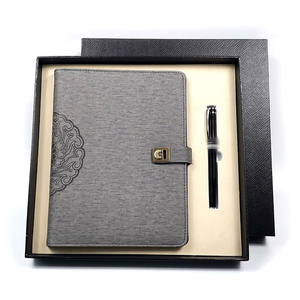 Marrón ejecutivo de negocios con banda elástica A5 nota bookcover pu leatherfactory supplyBlacksupplier - Product Image 3