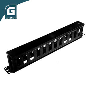 Gcabling 1U 19 pouces Armoire réseau Meilleur gestionnaire de stockage de câbles Cordon de brassage horizontal Orginazr Gestion des câbles pour centre de données - Product Image 5