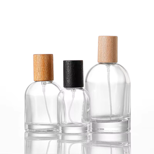 30ml de vidrio cilíndrico 50ml botella de perfume botella vacía rociador fino dispensador de bayoneta 100mL tapa de madera - Product Image 1