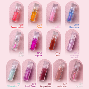 Plumping Hydrating Lip Oil 30 Color Nourish Moisturize Soft Glossy for Dry Lips Water <strong>Luminous</strong> Rich Lip Balm - Product Image 6