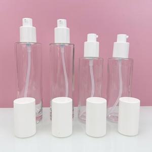 Custom logo 20ml 60ml 100ml Round Empty Skincare Packaging Cosmetic Lotion <b>Pump</b> <b>Bottle</b> Face Serum <b>Bottle</b> with <b>Pump</b> - Product Image 5