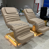 Fauteuil de beauté électrique de luxe pour salon, réglable en hauteur, table de massage moderne noire avec 3 moteurs