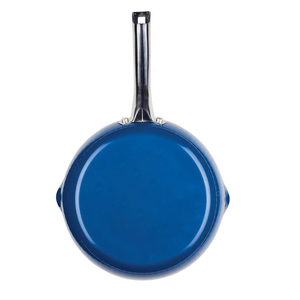 Ensemble de casseroles antiadhésives bleues avec couvercles en verre, poignées en acier inoxydable, 5 pièces, design moderne pour cuisinières à gaz et à induction - Product Image 4