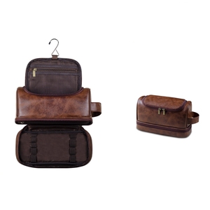 Europe et états-unis vente chaude femmes Double Vintage luxe toilette voyage affaires <span class=keywords><strong>cosmétique</strong></span> maquillage cas avec crochets - Product Image 2