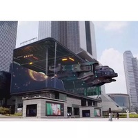 Écran publicitaire interactif immersif de l'hologramme 3D LED de l'oeil nu pour l'animation interactive extérieure d'ascenseurs de magasins de détail