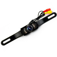 Nouveau universel 8LED infrarouge monté sur voiture Image visuelle longue plaque d'immatriculation cadre HD Vision nocturne caméra de recul étanche Auto