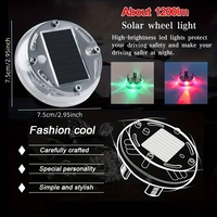 Lampe LED solaire pour valve de pneu de voiture et moto, avec modes colorés