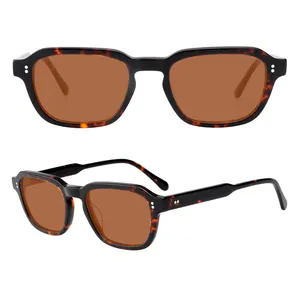 2024 New Trendy Fashion Women's Sunglasses Men Vintage Classic Handmade Acetate Polarized UV400 Sun Glasses