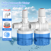 Robinet flottant en plastique durable et antirouille avec raccord True Union et port de 1/2 pouce pour abreuvoir d'élevage