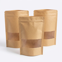 Sacs Ziplock en PE de qualité alimentaire personnalisés pour l'emballage alimentaire avec fenêtre transparente et fermeture éclair pour fruits secs et stockage alimentaire