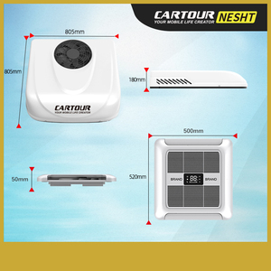<span class=keywords><strong>CARTOUR</strong></span> CA22 R32 Inversor de Corriente Alterna para RV de 12V/24V con Compresor Rotatorio Doble de 8500 BTU y 45-50 dB, Enfriador de Techo para Camión, Montaje Superior - Product Image 2