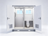 Cabine Sanitaire Mobile Préassemblée en Usine, Panneau Sandwich, Ehang, Salle de Douche Indépendante, Salle de WC, Modulaire Temporaire Extérieur