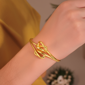 Fashion Cuff <b>Bracelet</b> 316L Stainless Steel PVD Gold Plating Sustainable Resistant Design - Product Image 3