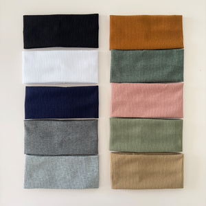 Bandeaux larges en tricot, couleur unie, haute élasticité, bandeaux extensibles pour le sport, le yoga, accessoire de cheveux tendance pour femmes - Product Image 2