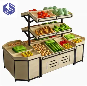 Cửa hàng trái cây khung lưu trữ giá hiện Đại siêu thị trái cây và rau quả hiển thị giá - Product Image 1