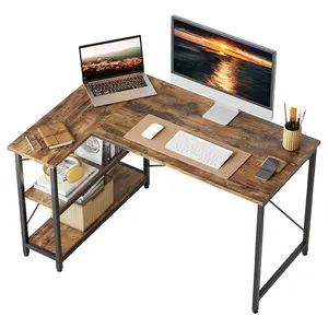Wood PC L Shape Desk and Chair Home Office Furniture Bureau Ordinateur Buy Online Computer Wooden Computer Corner Table
