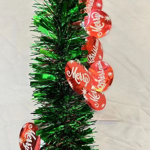 Decoraciones de Pared para Fiestas, Flecos Metálicos de Papel de Aluminio, Dos Colores Contrastantes, Barra de Colores, Guirnalda Navideña - Product Image 6