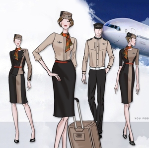 Uniforme alla Moda per Assistenti di Volo <span class=keywords><strong>Emirates</strong></span> Airline Set di Uniformi per Hostess dell'Aviazione - Product Image 3
