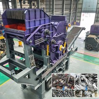 Broyeur à marteaux mobile pour le recyclage des déchets de climatiseurs, réfrigérateurs, ferraille d'aluminium et métaux usagés