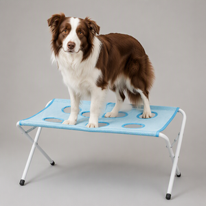 Soporte de Baño <span class=keywords><strong>para</strong></span> Mascotas YAOYUE, Plegable, con Red de Malla, 60x33x40cm, Azul/Gris/Rosa, <span class=keywords><strong>para</strong></span> <span class=keywords><strong>Perros</strong></span> y Gatos - Product Image 2