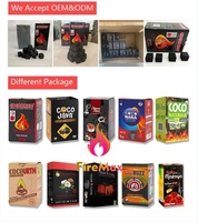 Charbon à Chicha FireMax 100% Pur et Naturel en Coque de Coco d'Indonésie, Briquettes de Charbon de Coco Cendres Blanches