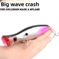 Leurre de pêche Splash-water Big-wave Crankbait Surface-running Model 40.3 G/12.5 cm, leurre dur pour gros poissons, en plastique ABS, effet laser