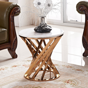 Modern Stylish Design Gold-plated Metal Sofa Side <strong>Table</strong> <strong>Telephone</strong> <strong>Table</strong> Round <strong>Table</strong> for Living Room Furniture Corner - Product Image 5