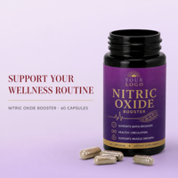 Capsules de renforcement de l'oxyde nitrique 0,5 g 60 unités L-Arginine L-Citrulline Pré-entraînement Soutien de la circulation sanguine