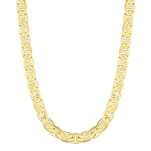 Di alta Qualità 18K Placcato Oro Piatto In Ottone Ambientale ellittica catena con la linea centrale Della Collana P203147 - Product Image 3