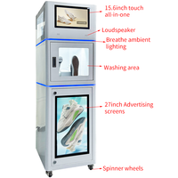 Machine Commerciale de Nettoyage de Baskets à Vapeur et UV, Laveuse-Sécheuse de Chaussures Automatique et Brosseuse pour Chaussures
