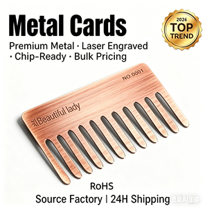 CLF Brand Custom Luxury Rose <b>Gold</b> Film Laminated Mirror Blanks Stainless Steel Business <b>Card</b> Laser Cut Engraving Metal Material - Product Image 1