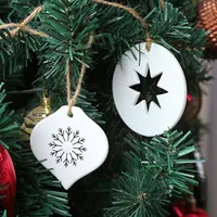 Лидер продаж, настенное художественное украшение на заказ, Керамическая подвеска на рождественскую елку, подвесной домашний декор