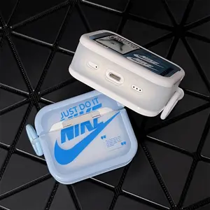 新款硅胶耳机盒耐克品牌设计印刷橡胶适用于iphone Airpods Pro 2 3耳机盖