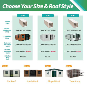 Casa Prefabricada de Contenedor Expandible al Por Mayor de 40 y 20 Pies, <span class=keywords><strong>Casas</strong></span> Pequeñas Plegables para Exteriores - Product Image 5