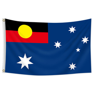 Bandiera Australiana Aborigena in Poliestere 5'X3'FT per Esterni a Prezzo <span class=keywords><strong>di</strong></span> Fabbrica - Product Image 1