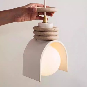 Nordic Minimalist Pendant <b>Light</b> E27 LED <b>Single</b> Head Chocolate Round Chandelier For Bedroom Living Room Restaurant Bar - Product Image 3