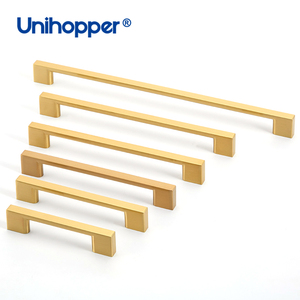 Unihopper hiện đại chải Nickel Vàng đồ nội thất kéo tủ bếp xử lý Tủ cửa kéo xử lý - Product Image 1
