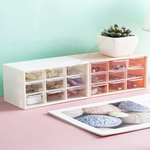 Lot de 9 tiroirs de rangement de bureau en plastique, empilables et séparés, pour la maison et le bureau - Product Image 3