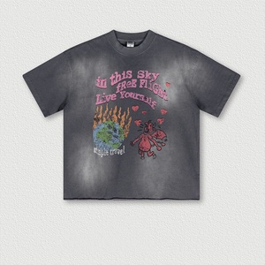 เสื้อยืดพิมพ์ลายสำหรับคนเดินบนถนนนักเลงย้อนยุคสไตล์อเมริกัน - Product Image 6