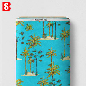 Tissu en coton Liberty Tana Lawn 100% personnalisable avec impression numérique, motifs palmiers imprimés, doux et léger pour robe - Product Image 2