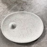 Support en ciment pour bâtonnets et spirales d'encens, base de brûleur créative pour la décoration intérieure, idéal pour la purification et le yoga, collection automne-été