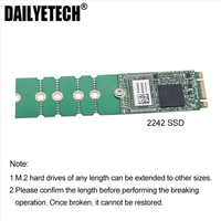 Adaptateur de carte de transfert pour disque SSD M.2 NGFF 2230 2242 2260 vers 2280, carte d'extension