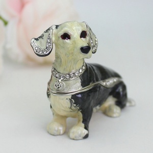 SHINNYGIFTS Caja de Joyería para Perros con Bisagras, Esmaltada y Pintada a Mano, Organizador de Joyas para Anillos y Pendientes, Decoración para el Hogar, Regalo - Product Image 3