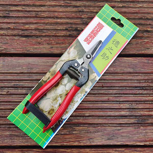 Ciseaux d'élagage Tokunosuke, manche en plastique rouge, tête incurvée, outil d'élagage en acier inoxydable pour raisin, tomate, fleur, 5-10 mm - Product Image 4