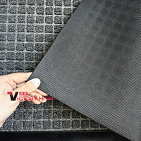 Tapis de porte moderne en polypropylène robuste, géométrique, imperméable, adapté aux animaux domestiques, écologique, antidérapant, avec envers en caoutchouc, résistant aux taches