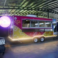 Camion de restauration rapide CAMPTRL avec cuisine complète, pour hot-dogs, pizzas, snacks, et camion électrique pour glaces
