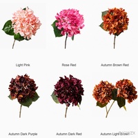 Hortensia Buatan Premium Buatan Tangan, Sentuhan Asli, Ringan, Lembut, Realistis, Tepi Melengkung, Gaya Eropa untuk Rangkaian Bunga